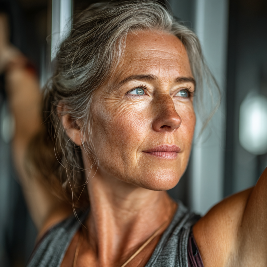 Активні літні люди займаються фітнесом